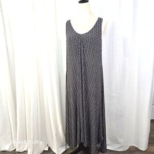 Anne Klein Summer Black‎ and White Women's Maxi Dress Size L